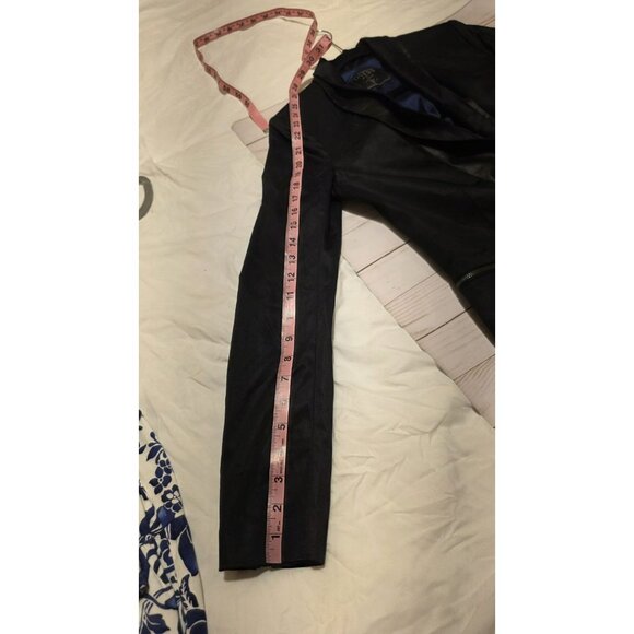 Guess Blazer Women Size 6 Black Tuxedo Formal Satin One Button Jack Cocktail Y2K - Picture 6 of 10